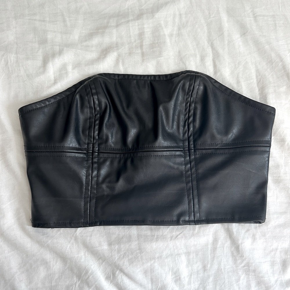 Pleather tube top